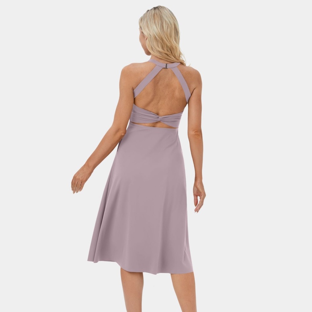 HALARA - NWT Backless Cut Out Twisted Side Pocket Split Midi Casual Dress